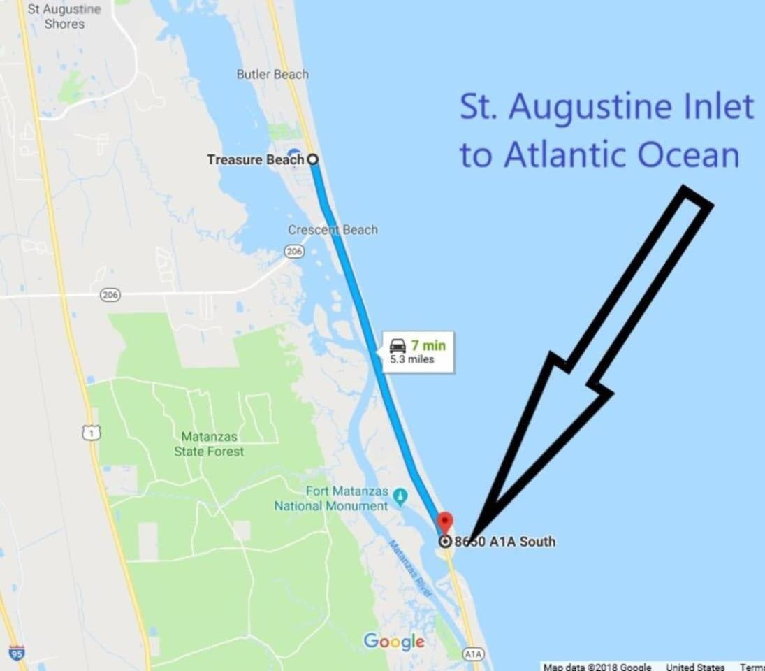 Canal Home Dock Walk To Beach Kayaks Sup Fishing St. Augustine Exterior foto